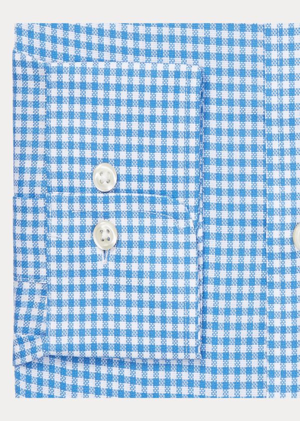 Camisa Polo Ralph Lauren Custom Fit Gingham Dobby Homem 82614-TXWY